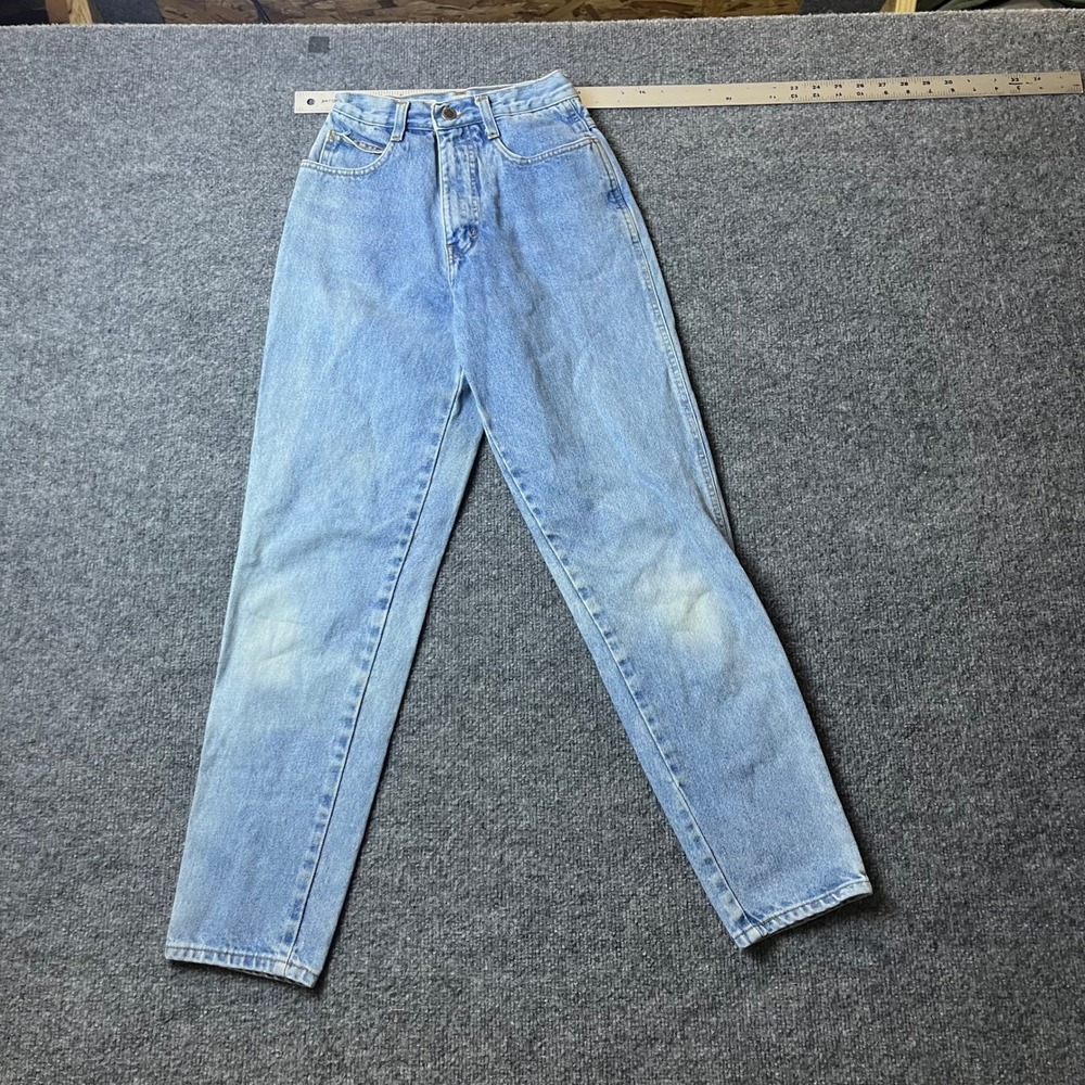 Rio Jeans Womens Size 24 Blue High Waisted Mom Tapered Leg Cotton Made in Italy
